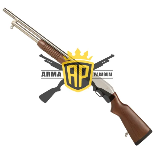 20230427090201_9450990550_d-06390e7e0e6bbde88717253757679574-1024-1024.webp Espingarda Boito Pump Cal.12 7+1 Cano 610mm - Coronha de Madeira - Niquelada.