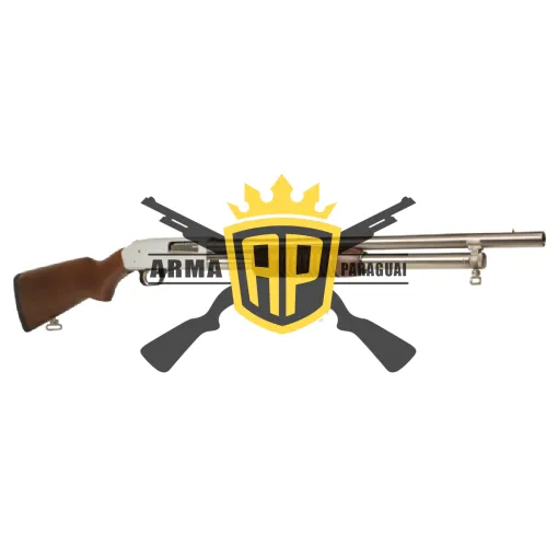 20230427090202_712999288_dm-5aa48170f93eb5369a17253757715776-1024-1024.webp Espingarda Boito Pump Cal.12 7+1 Cano 610mm - Coronha de Madeira - Niquelada.