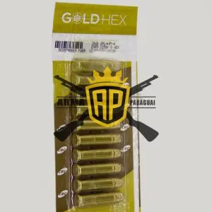 Munição CBC 38 SPL+P+ EXPO 124GR BONDED C BL Munição CBC 38 SPL+P+EXPO Gold Hex 125GR