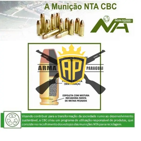 Munição CBC 380 AUTO EOOG 95GR NTA CXT C