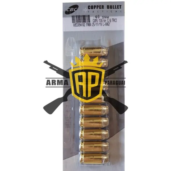 Munição CBC 40 SW CXPO 130GR C.B TACT