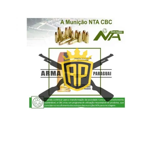 Munição CBC 40 SW EOPP 180GR NTA CXT C23 Munição CBC 40 SW EOPP 180GR NTA CXT C