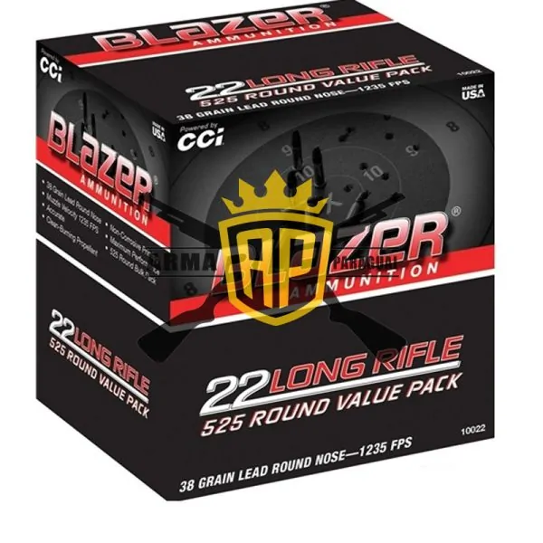 Munição CCI 17HMR TNT HP 17 Grains – Cx 50 Munição CCI Blazer Cal .22 LR 38GR LRN Cx 525
