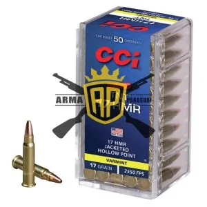 Munição CCI 17HMR TNT HP 17 Grains – Cx 50