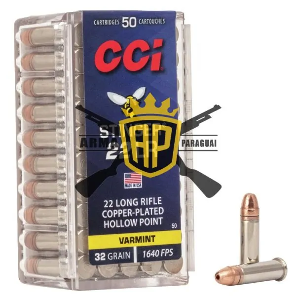 Munição CCI 22LR Stinger HP 32 Grains – Cx 50