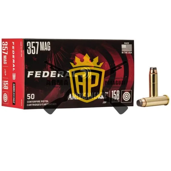 Munição Federal 357 MAGUM JACKETED SOFT POINT 158GR – CX 50