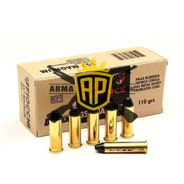 Munição Fiocchi 357 MAGNUM FMJTC BLACK MAMBA 110gr – Cx 50